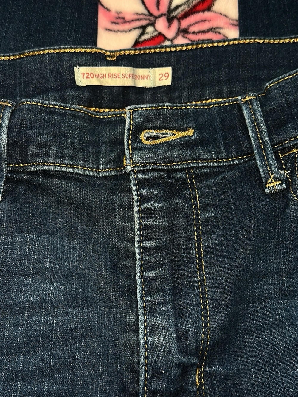 Levi's 720 High Rise Super Skinny Dark Blue Jeans